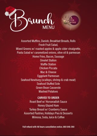 Brunch Santa 2025 Menu Back