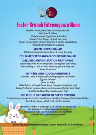 Easter 2026 Menu