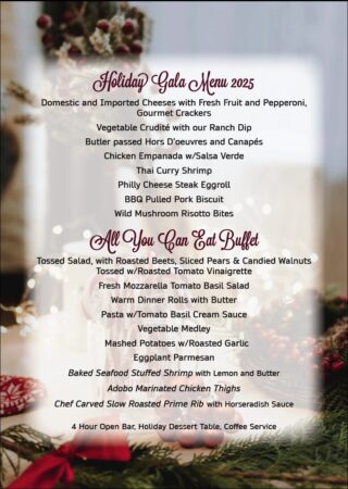 Holiday Gala 25 Menu